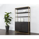 Baldessara Grey / Rustic Bronze Bookcase